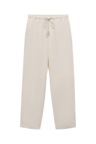 Pantalon jogging lin - Beige