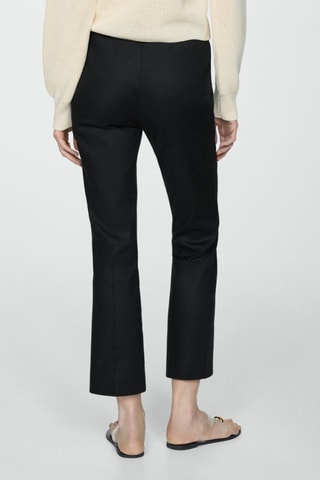 Pantalon flare lin - Noir