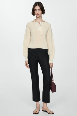 Pantalon flare lin - Noir