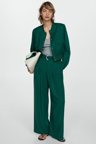 Pantalon Lyocell ceinture - Vert