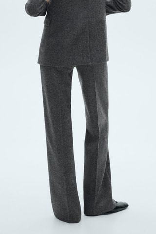 Pantalon costume chiné laine - Noir et blanc