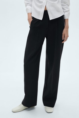 Pantalon droit pinces - Noir