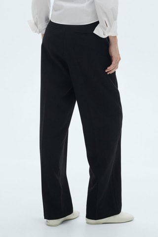 Pantalon droit pinces - Noir