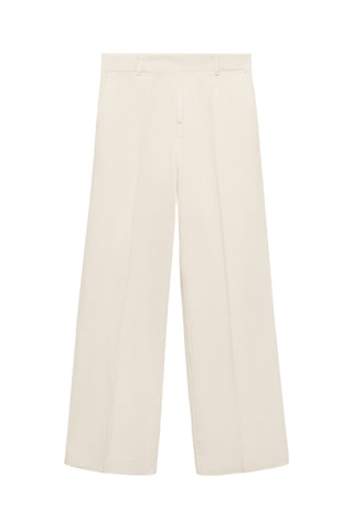 Pantalon wide leg coton - Ecru