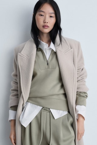 Pantalon de jogging wideleg pinces - Kaki