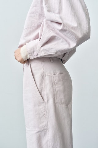 Pantalon wideleg coutures décoratives - Lilas