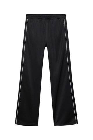 Pantalon de jogging rayures contrastées - Noir