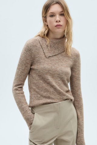 Pantalon flare taille normale - Beige