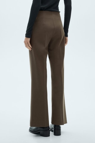 Pantalon flare taille normale - Marron