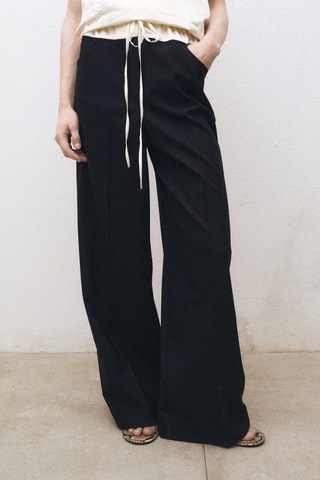 Pantalon de jogging en laine mélangée combiné - Noir