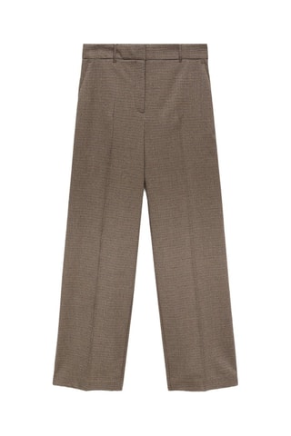 Pantalon wideleg taille normale - Marron