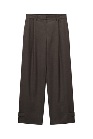 Pantalon wideleg - Marron