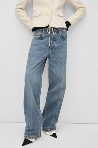 Jean wideleg taille basse - Bleu