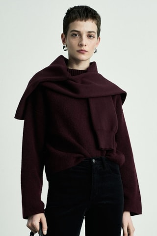 Jean Sienna flare crop velours côtelé - Noir