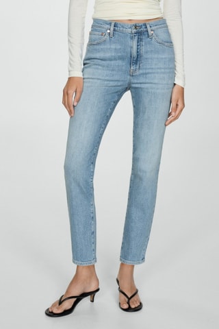 Jean Claudia slim crop - Bleu