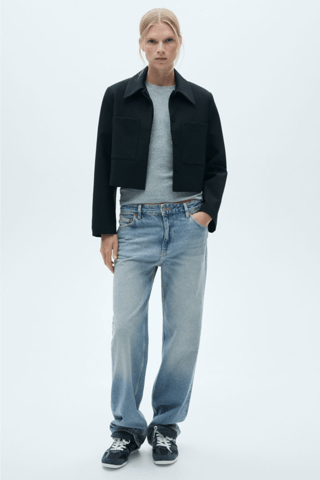 Jean droit taille basse - Bleu clair