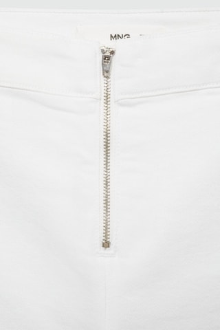 Jean slim capri fermeture Éclair - Blanc