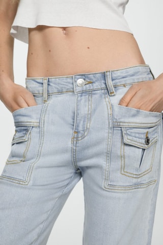 Jean capri droit - Bleu