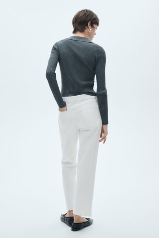 Jean Blanca droit crop - Blanc