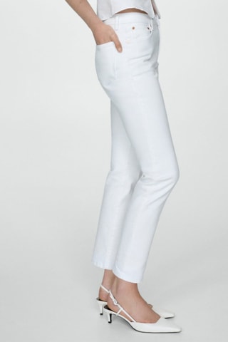 Jean Claudia slim crop - Blanc