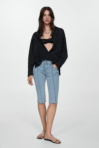 Jean slim capri - Bleu clair