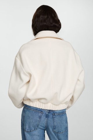 Veste maille poches - Blanc cassé