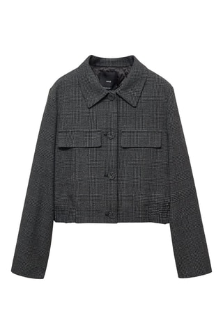 Veste tweed boutons - Noir