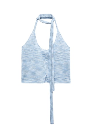 Top emmanchures américaines boutons - Ciel