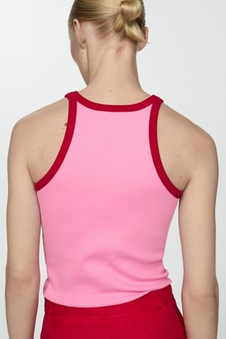 Top liserés contrastants - Rose