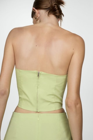 Crop top bustier - Vert pastel