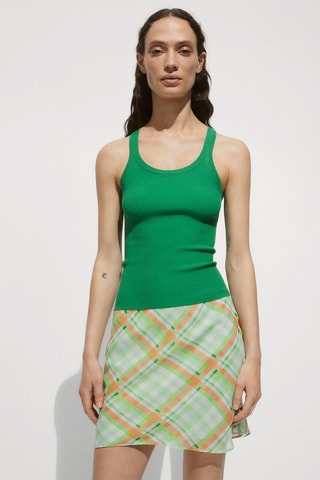 Top maille bretelles - Vert