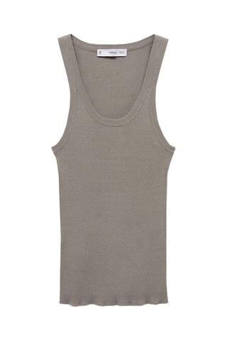 Top maille bretelles - Gris