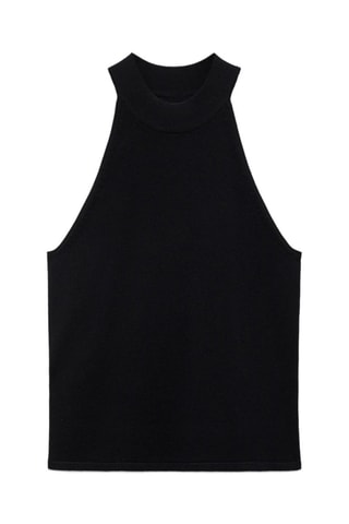 Top maille emmanchures américaines - Noir