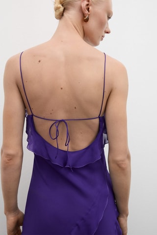 Robe gaze volants - Violet