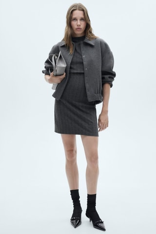 Robe à motif chevrons - Gris