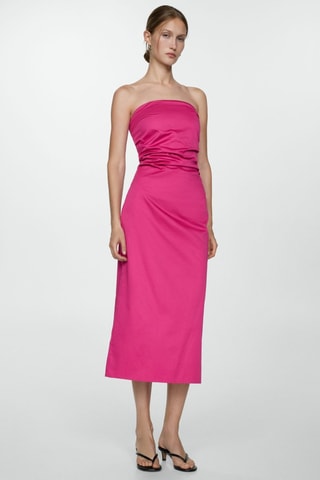 Robe bustier drapée - Rose