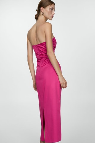 Robe bustier drapée - Rose