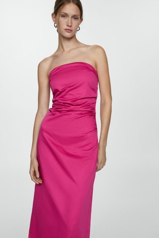 Robe bustier drapée - Rose