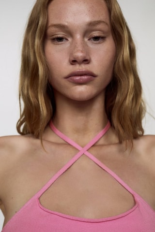 Robe ajustée emmanchures américaines - Rose