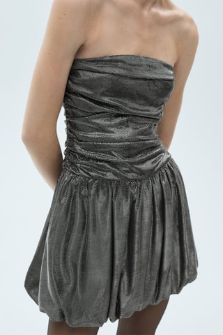 Robe bustier jupe boule - Argenté