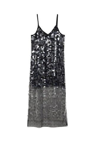 Robe disques semi-transparente - Gris