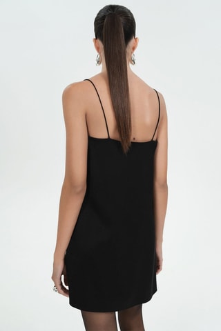 Robe courte encolure corset - Noir