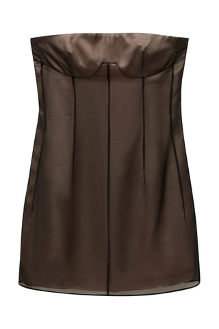 Robe courte encolure corset - Noir