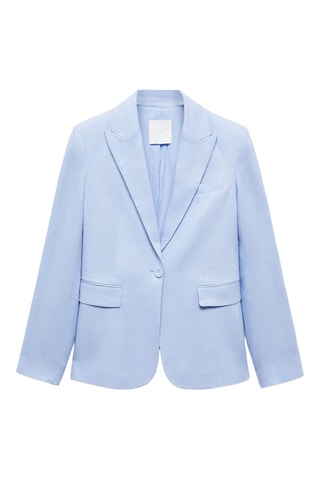 Veste costume 100% lin  - Ciel