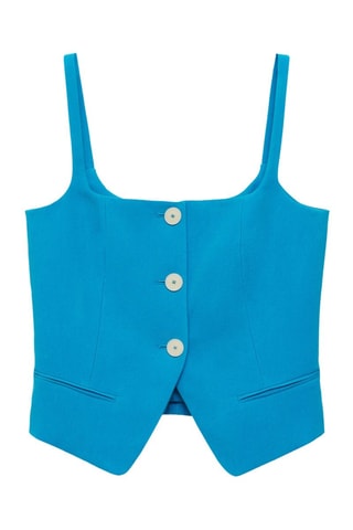 Gilet costume dos nu - Bleu