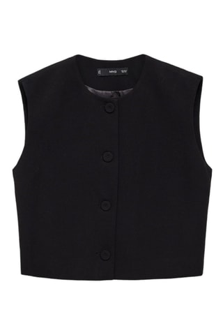 Gilet costume boutons - Noir