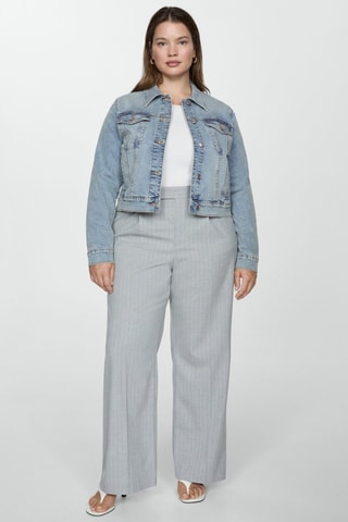 Blouson jean poches - Bleu clair