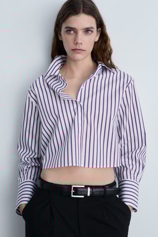 Chemisier - Blanc et bleu