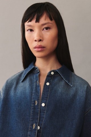 Chemise jean oversize - Bleu marine