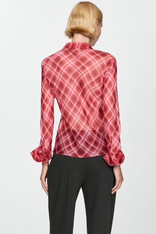 Chemise imprimé carreaux - Rouge et rose